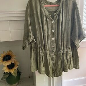 Magnolia Pearl Green Utility Jacket Relaxed Fit